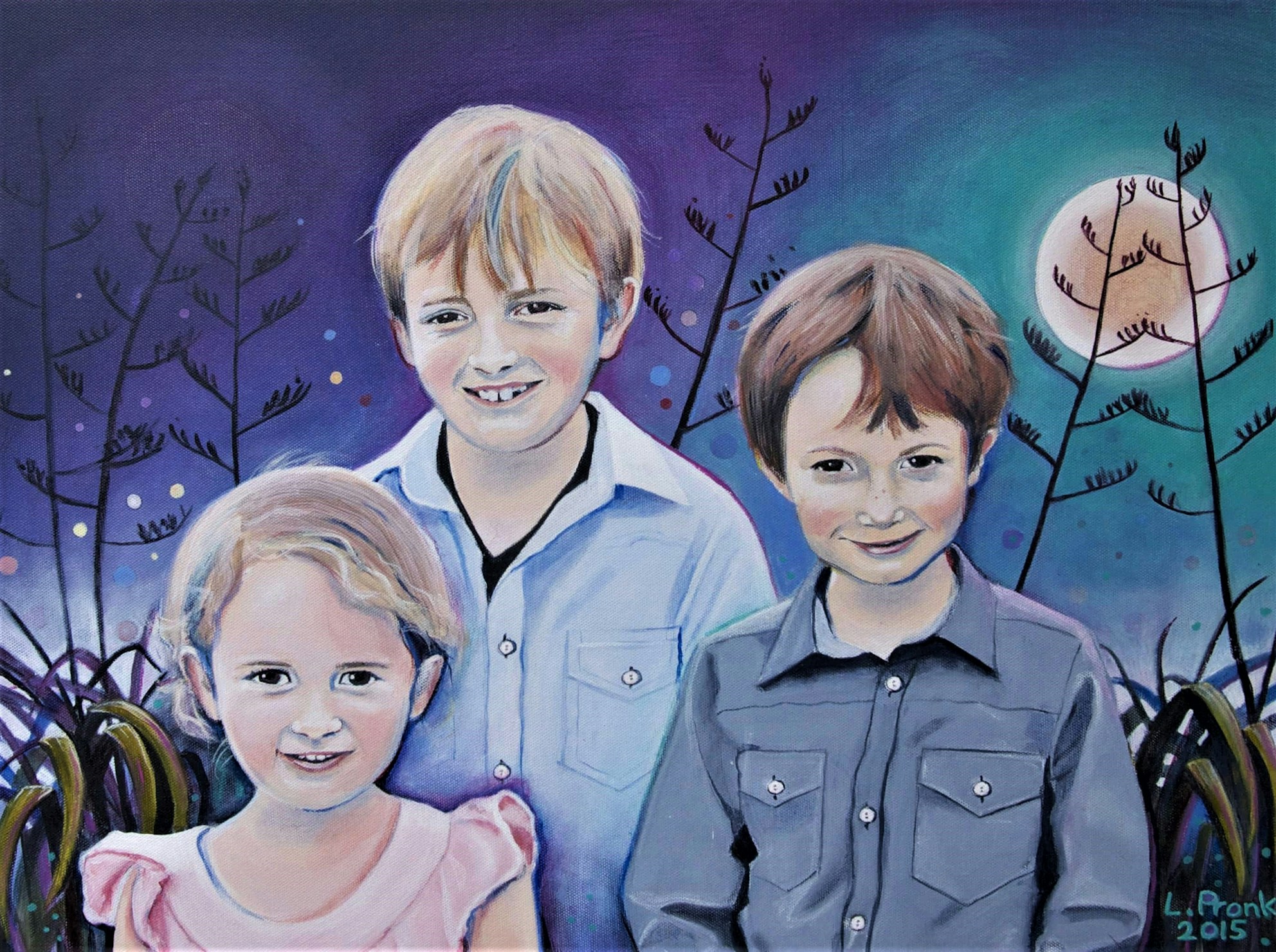 Landscape - Acrylic on canvas - Holly Jackson and Ezra