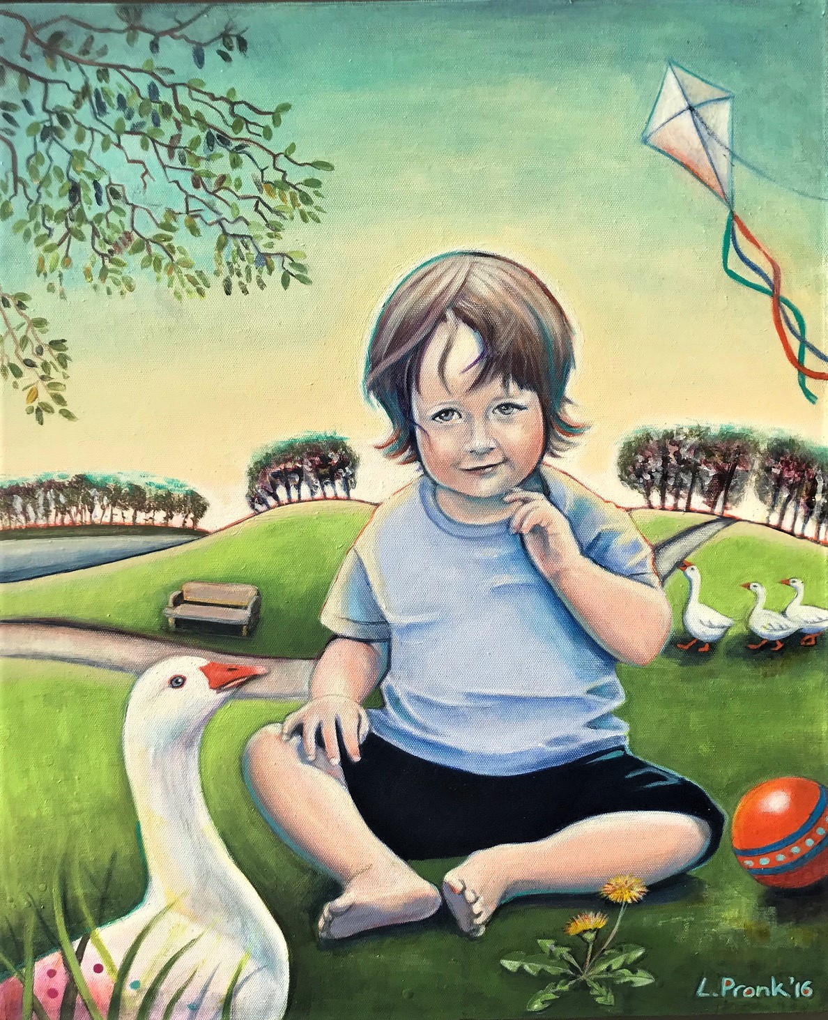 Painting of Arie - Landscape - Acrylic on canvas