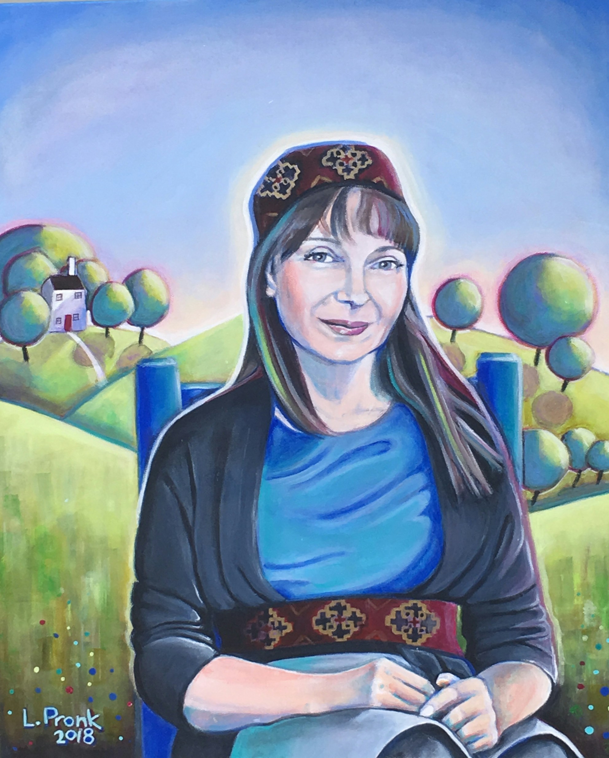 Painting of Khatuna- Portrait - Acrylic on canvas