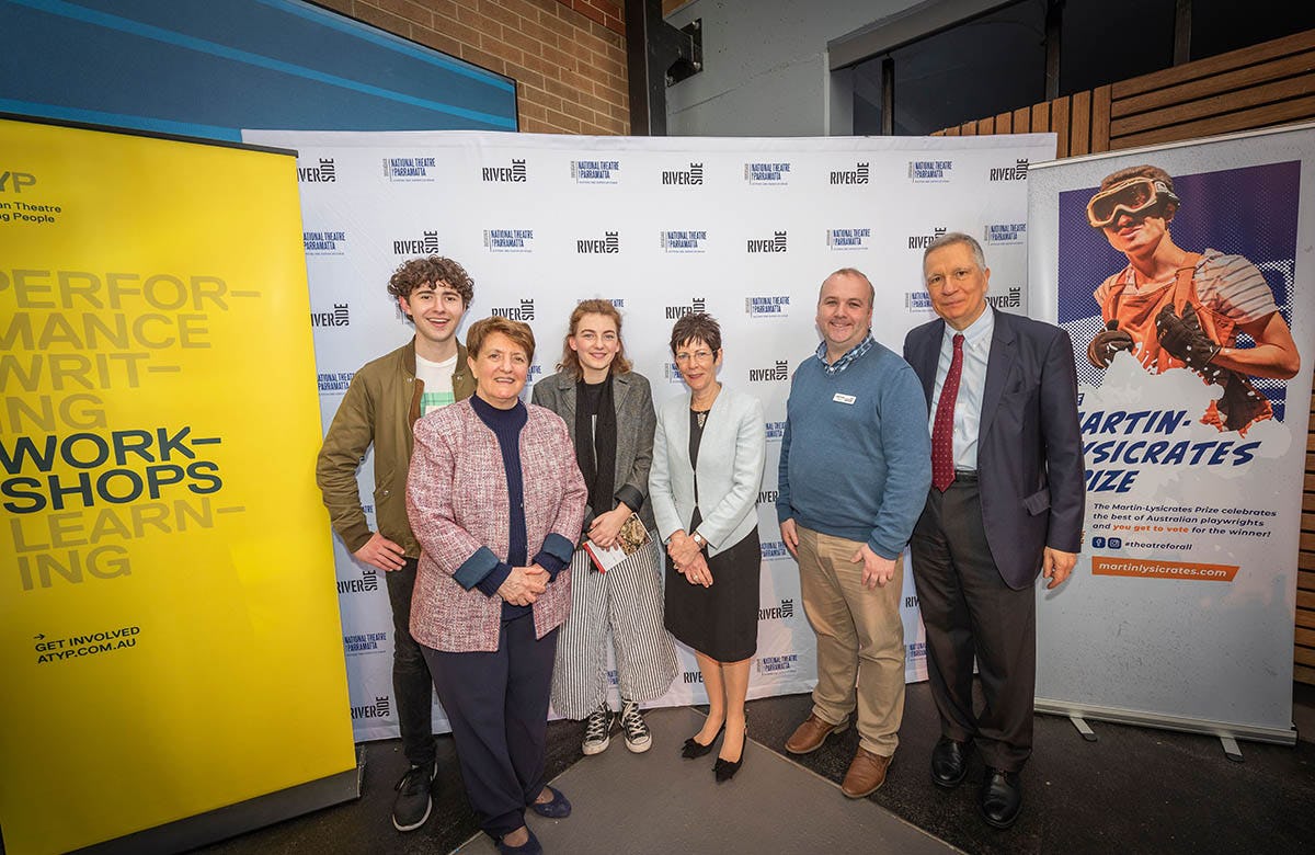 Martin Lysicrates Playwright Prize 2019 Linda Hurley with actors
