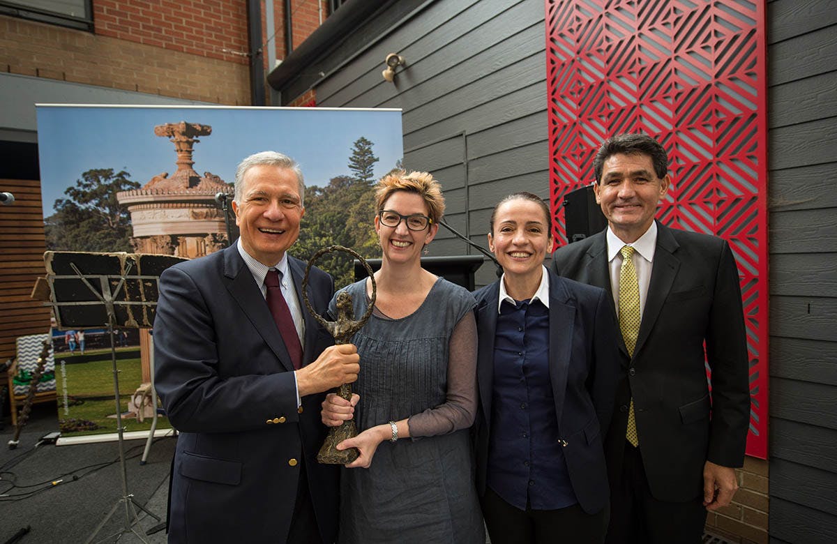 Lysicrates Prize 2017 John Azarias, Katie Pollard, Lee Lewis, Geoff Lee