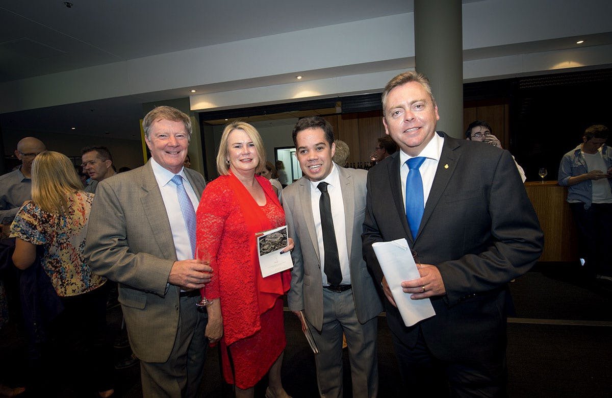 Lysicrates Prize 2016 The Hon Anthony Roberts, Alan Manly, Jenny McCarthy, James Manly 