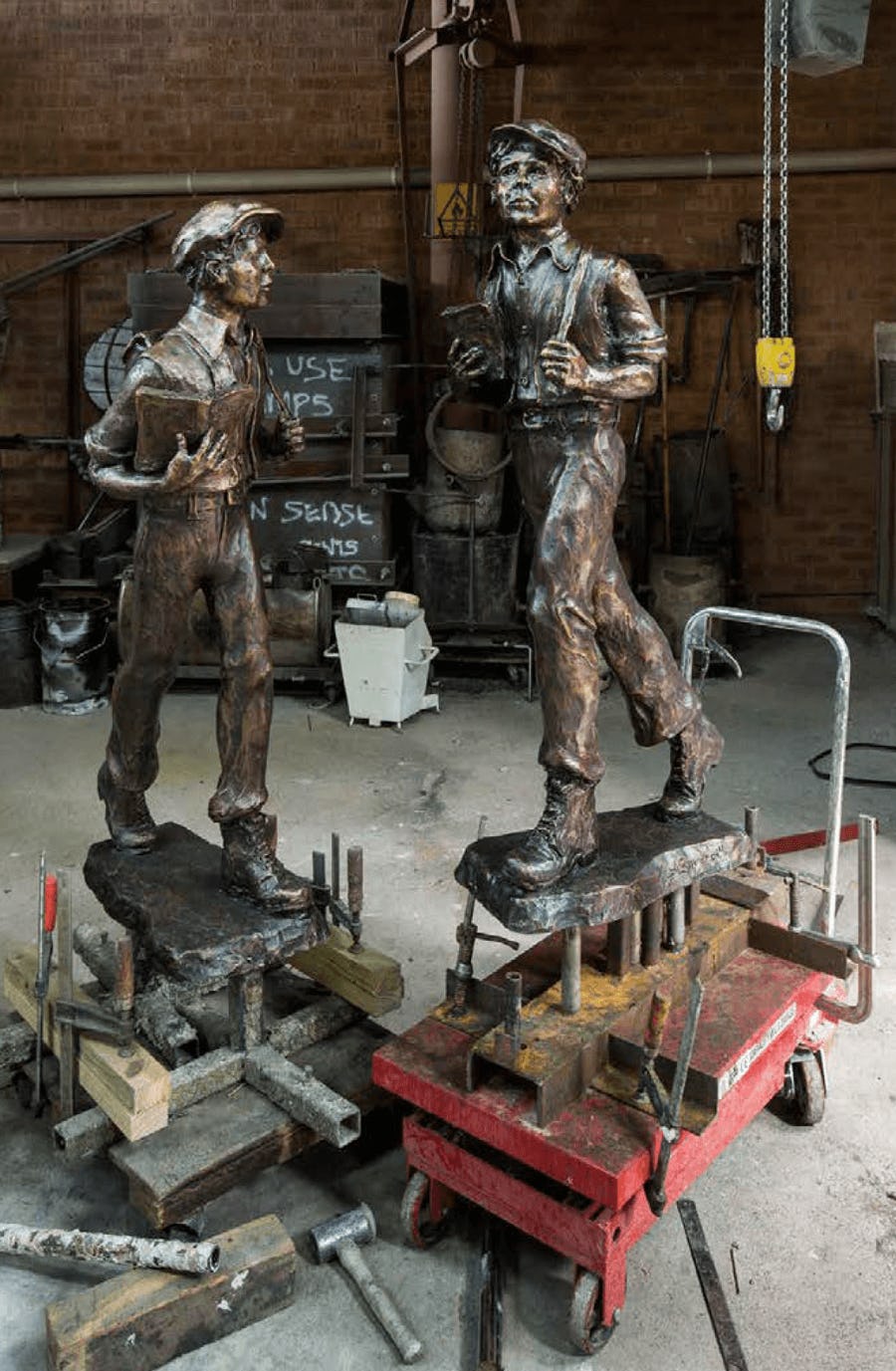 Lysicrates Foundation Making James Martin Statue