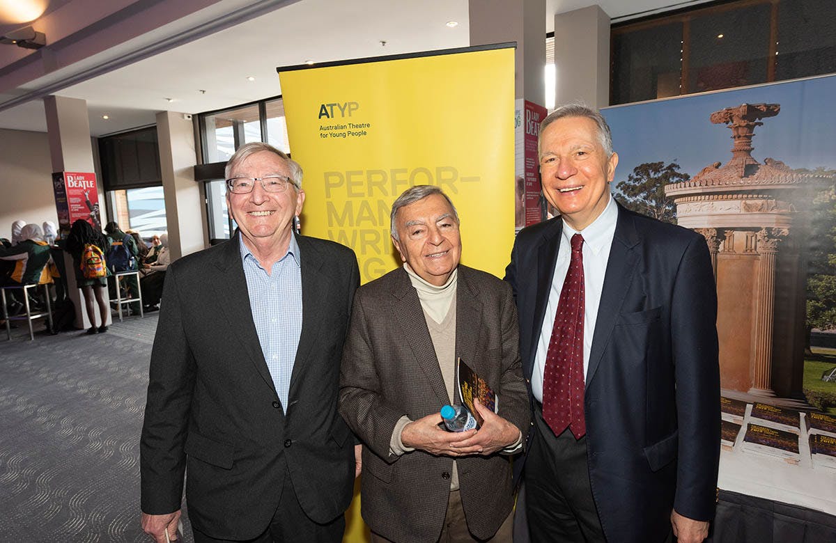 Martin Lysicrates  Playwright Prize 2019 Michael Bark, Michael Diamond, John Azarias