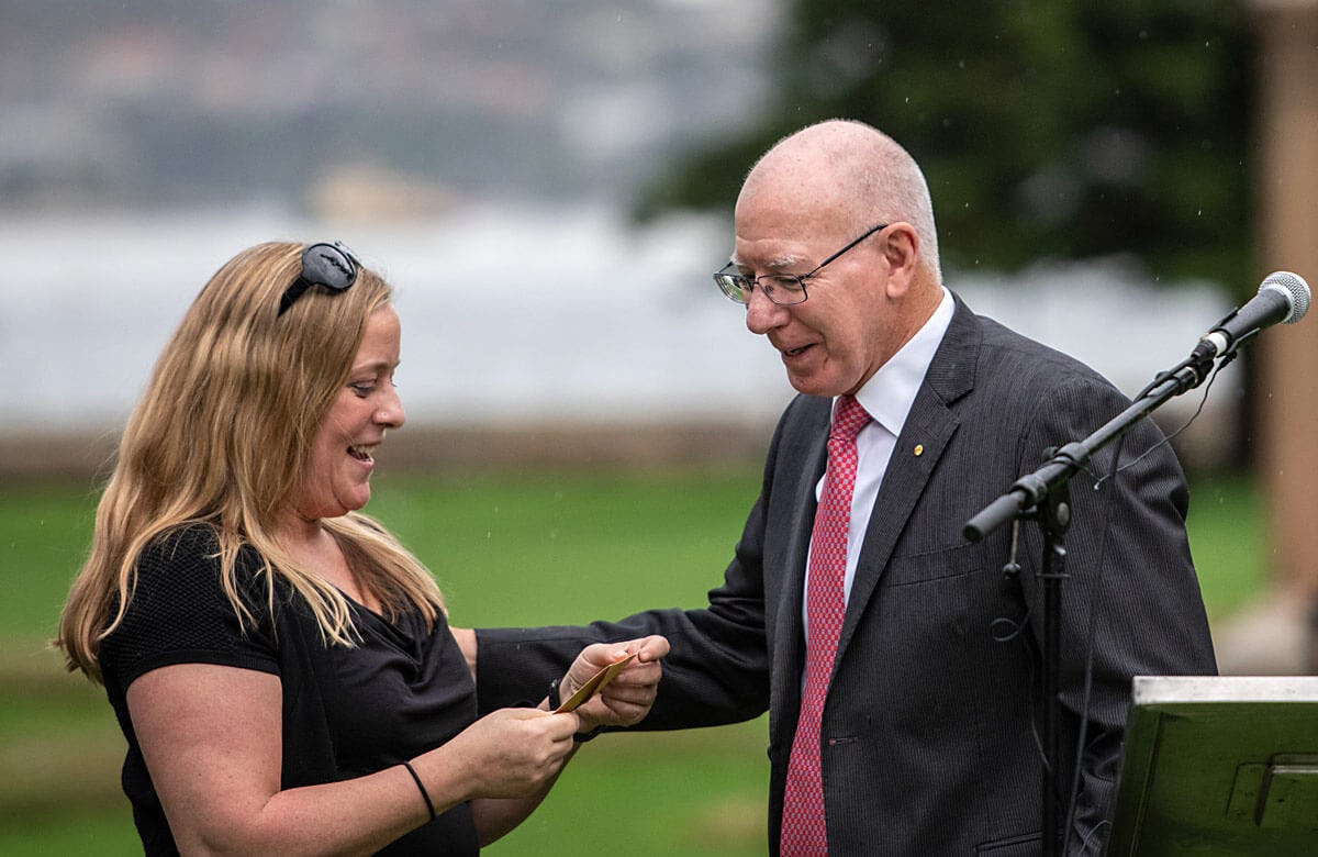 Lysicrates Playwright Prize Event 2019 Winner with NSW Governor General David Hurley