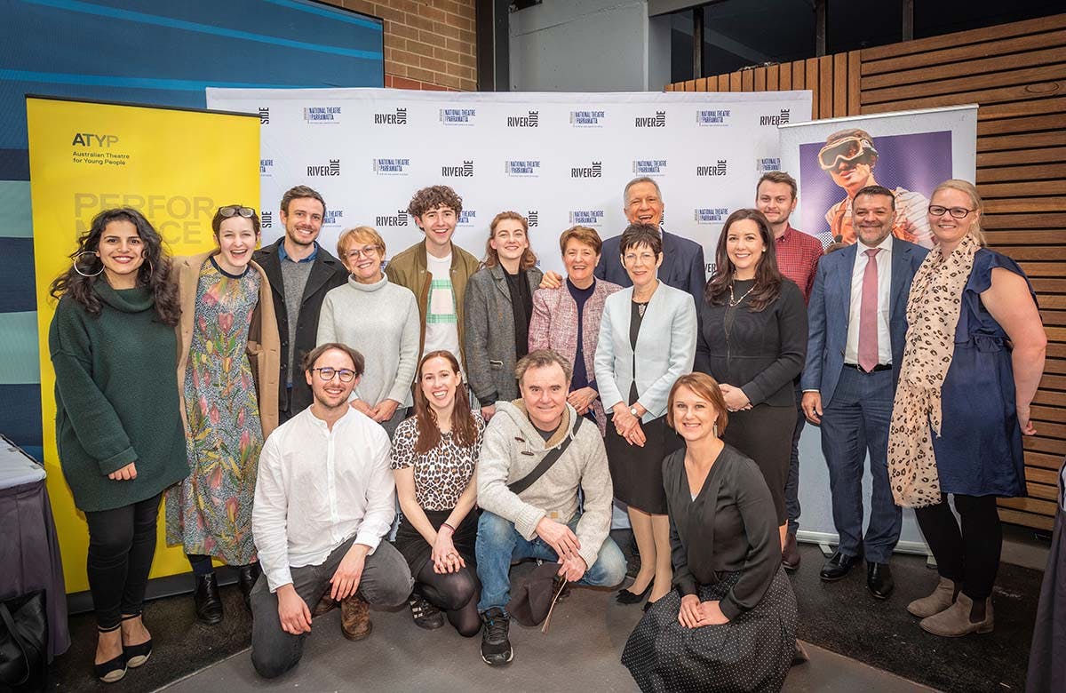 Martin Lysicrates Playwright Prize 2019 ATYP's Kar Chalmers, Kathleen Gilbert, Linda Hurley, Amanda Wright, Jonathan Llewellan
