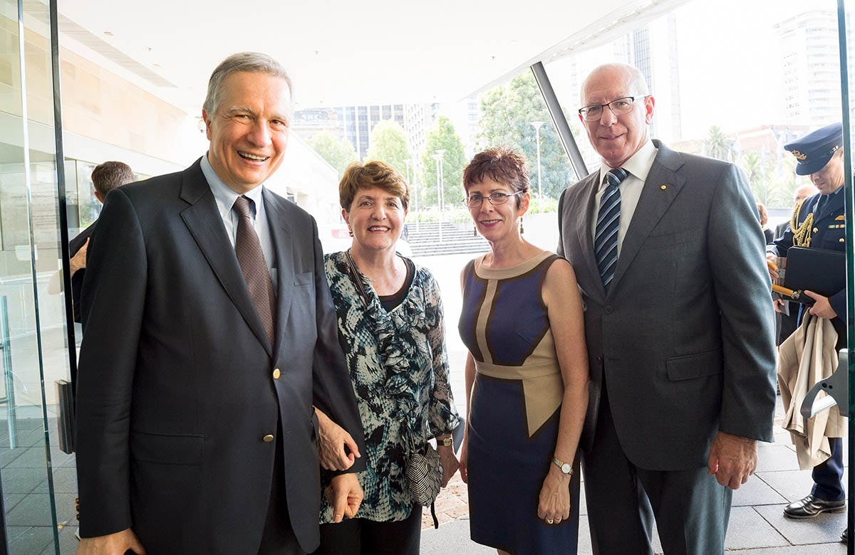 Lysicrates Prize 2016 David Hurley and Linda Hurley, John Azarias, Patricia Azarias