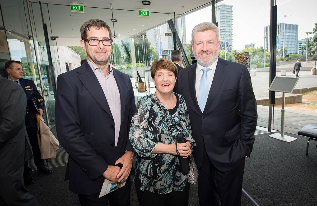 Lysicrates Prize 2016 Bruce Meagher, Dr Patricia Azarias and Mitch Fifield