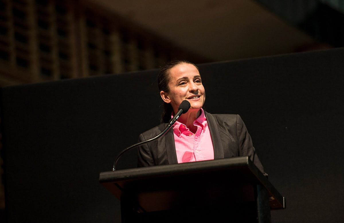 Lysicrates Prize 2016 Lee Lewis at the podium