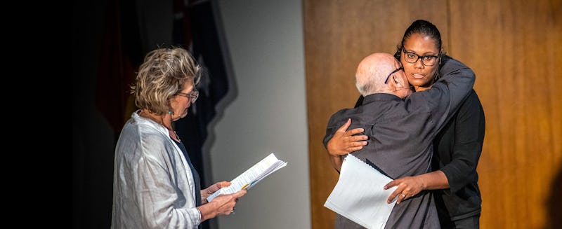 Lysicrates Playwright Prize 2019 Cast Danny Adcock, Tina Bursill, Shakira Clanton, Victoria Haralabidou and Shiv Palekar