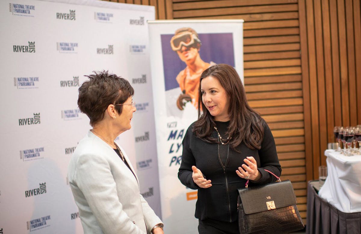 Martin Lysicrates Playwright Prize 2019 Her Excellency Linda Hurley, St George Foundation's Vanessa Barry