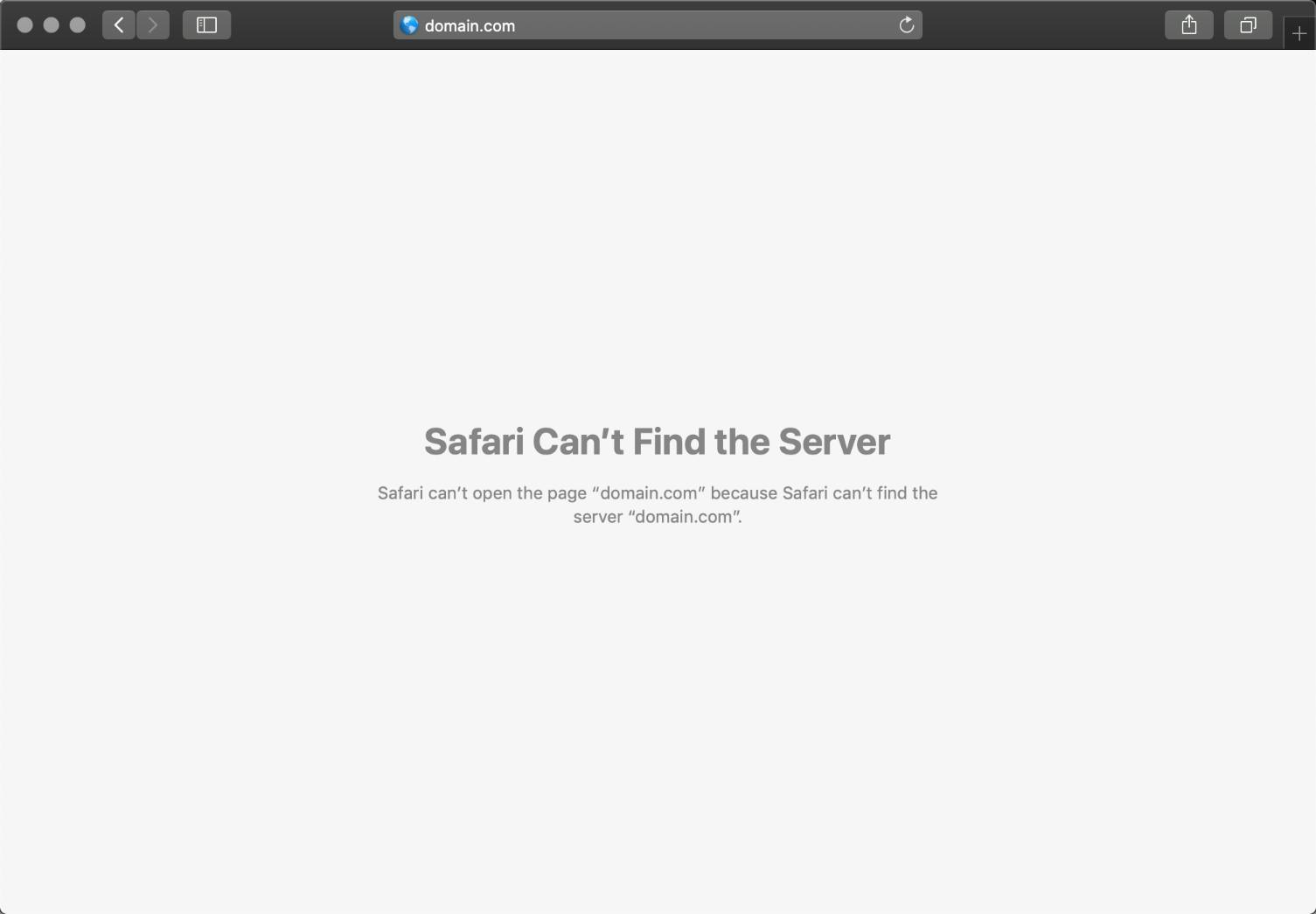 DNS_PROBE_FINISHED_NXDOMAIN error in Safari