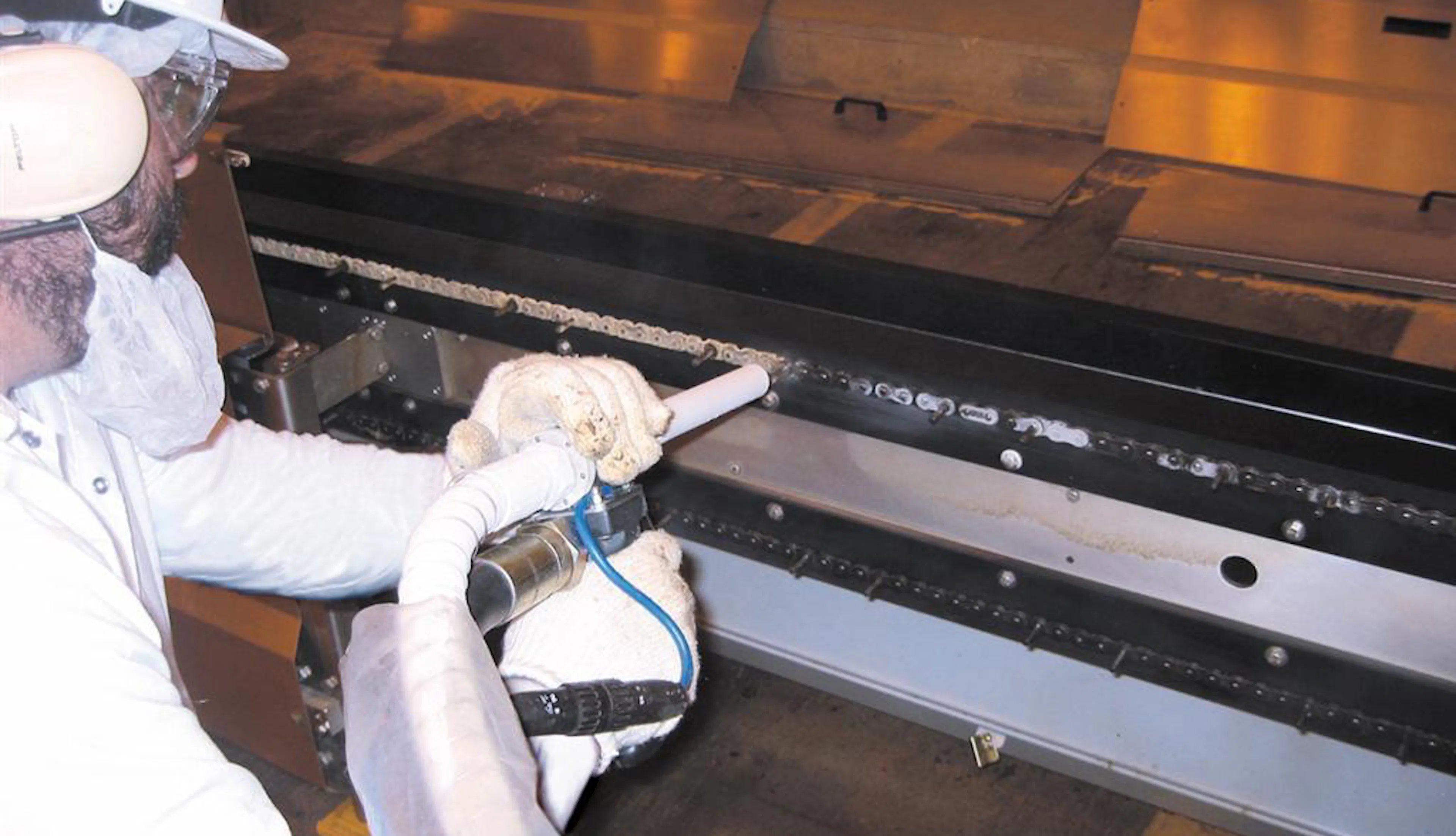 Reinigen onderhouden kettingtransportsystemen