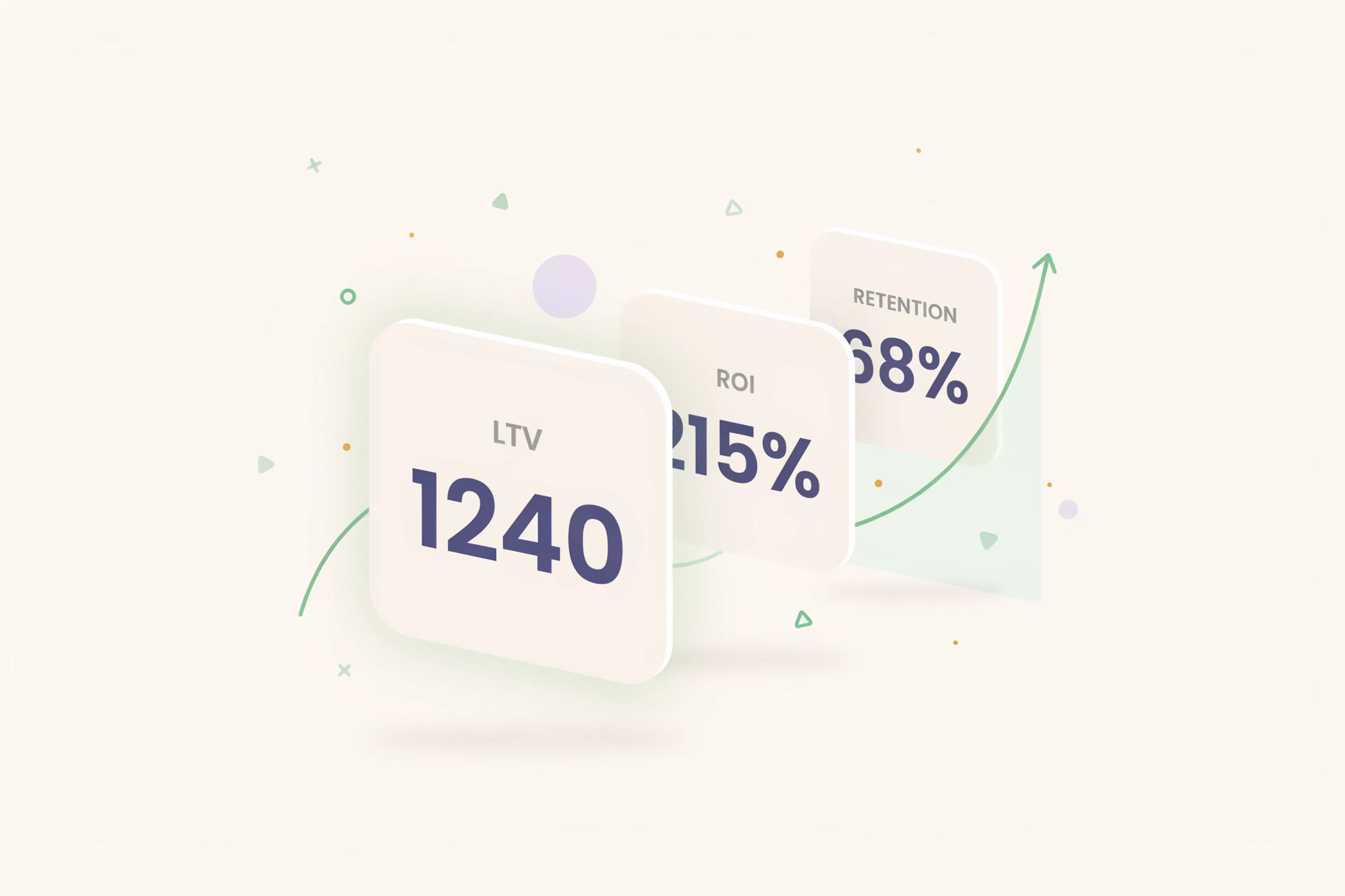 Дашборд с LTV, retention rate и ROI программы