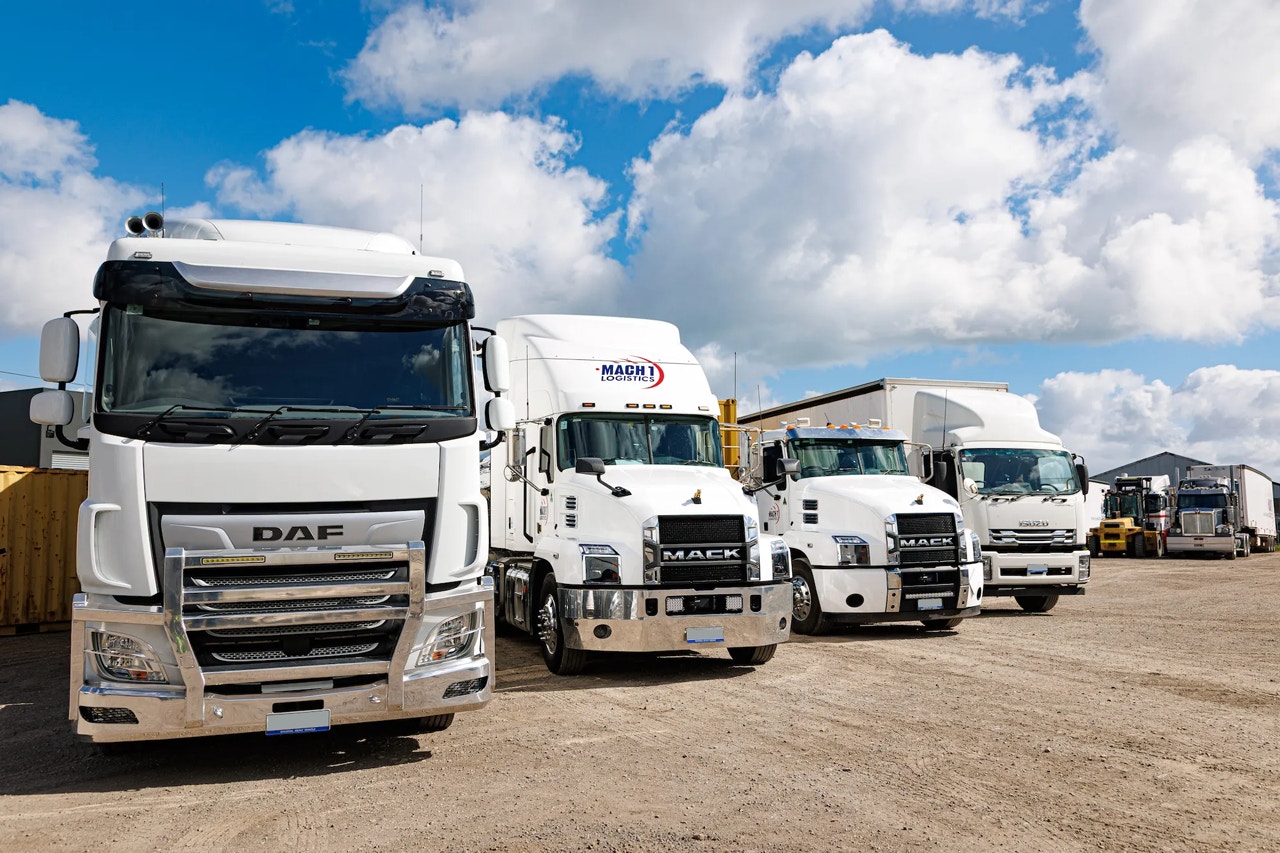 MACH 1 Trucks Lined Up