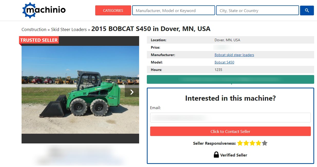 2015 BOBCAT S450  