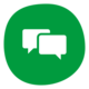 green circle chatting icon
