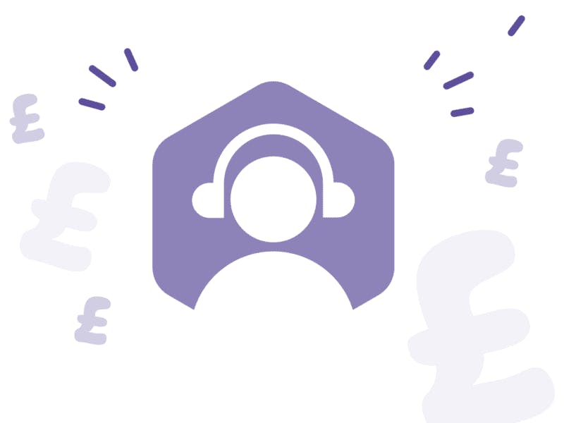 Icon of gamer with headset