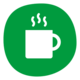 green circle coffee icon