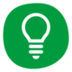 green circle lightbulb icon