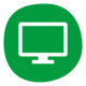 green circle with computer icon