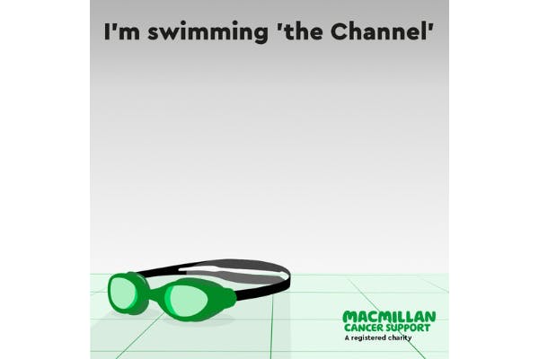 I'm swimming 'The Channel' social media template