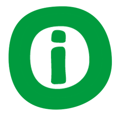 information icon with green background