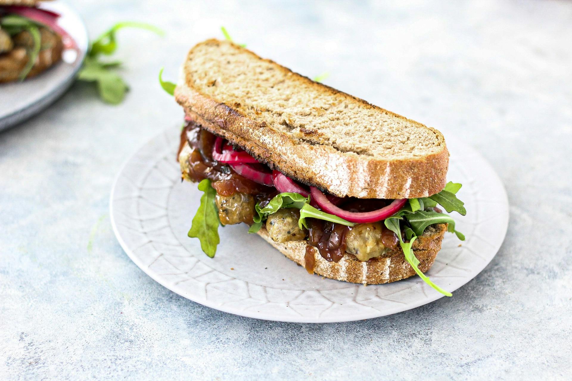 veggie sausage sandwich