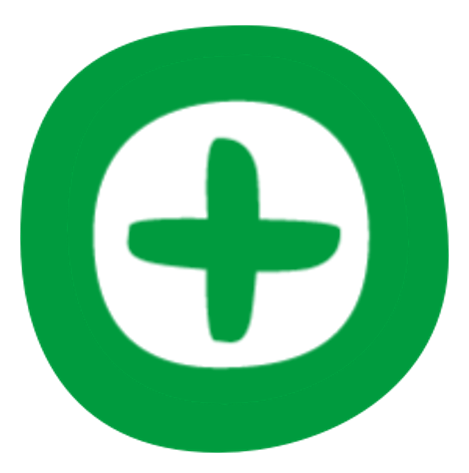 Green icon with plus sign