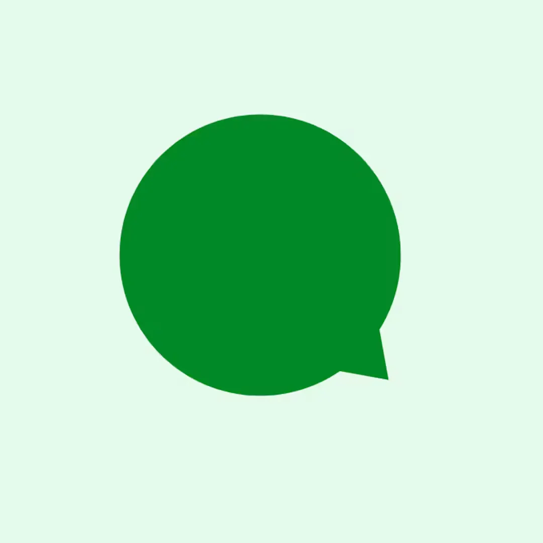 Speech bubble icon.