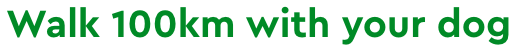 Walk 100km with your dog logo.