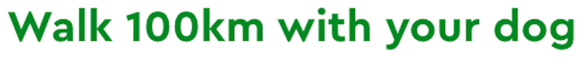 Walk 100km with your dog logo.