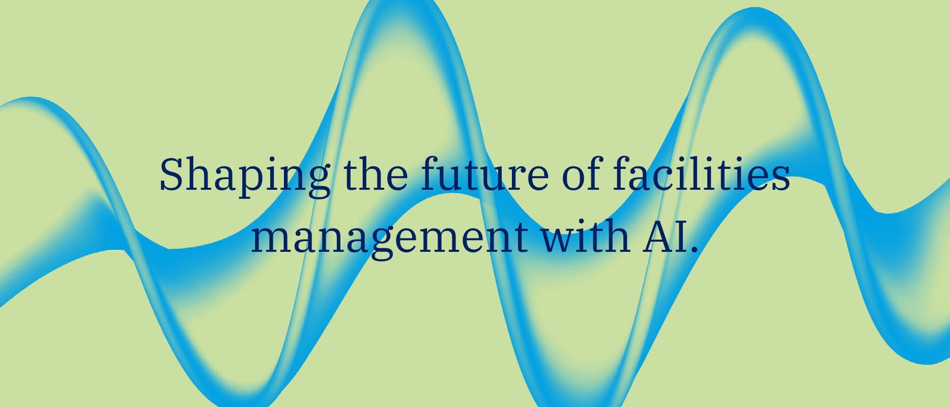 green banner with blue wave and navy text