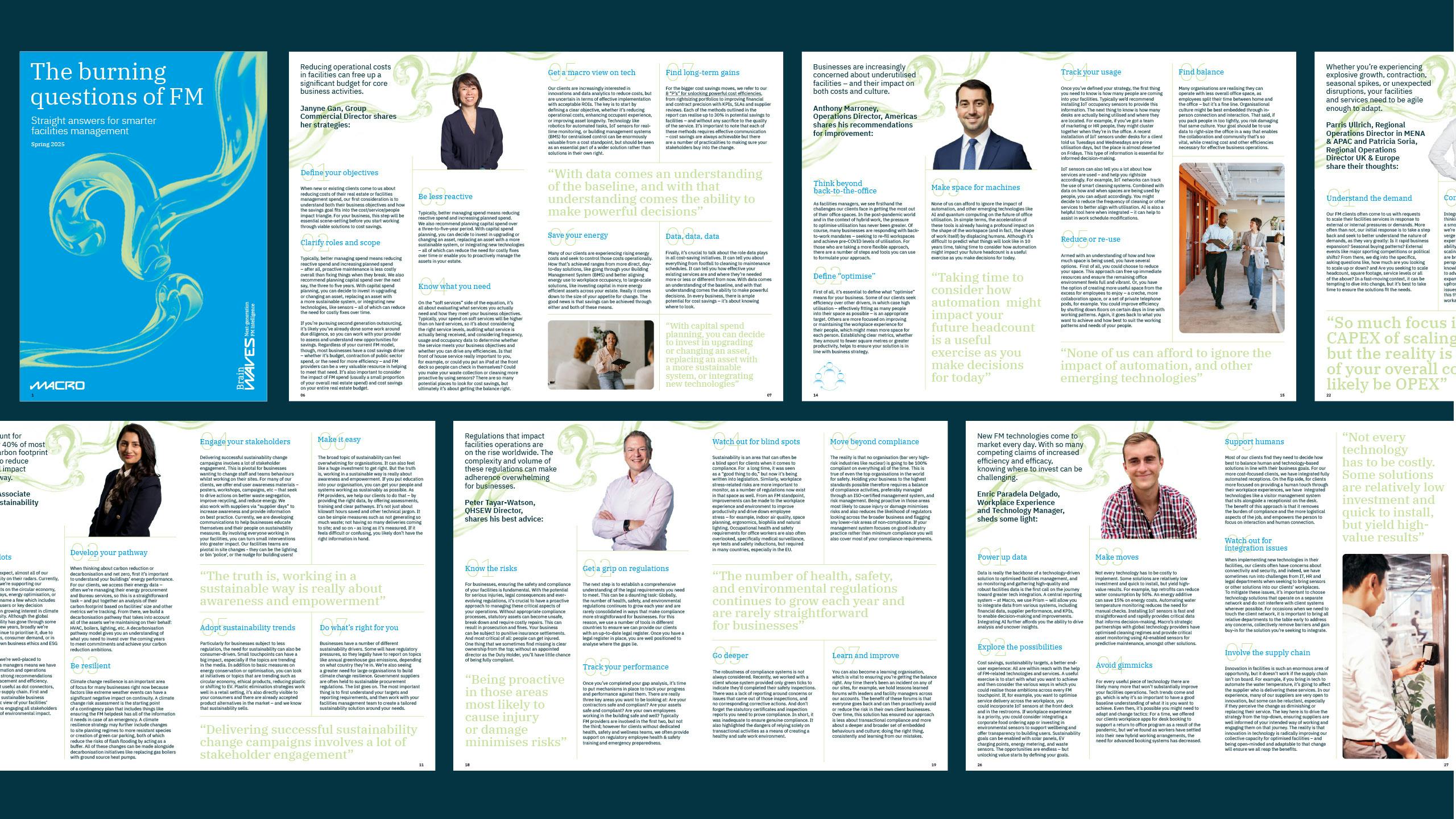 Collage of report pages