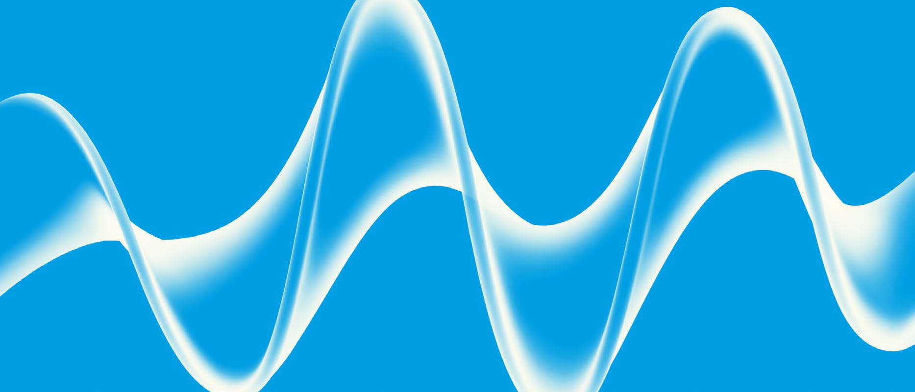 blue banner with white swirl