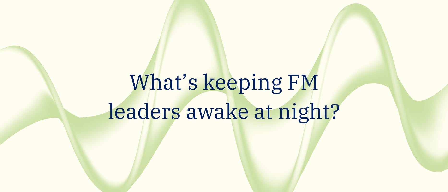 blue text on a cream background with green wave