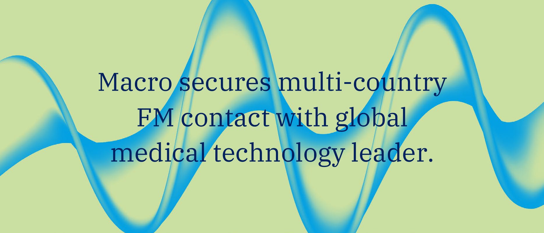 image of a green banner with navy blue text and a blue swirl