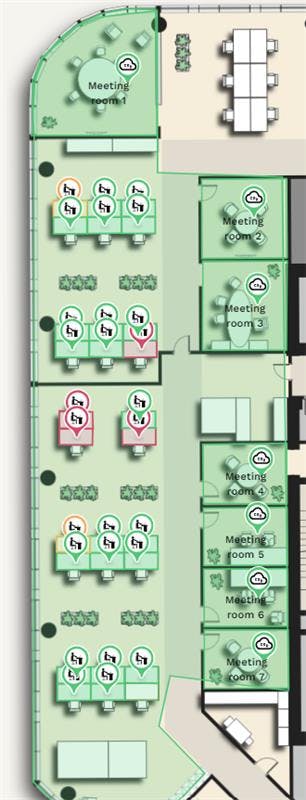 image of a floor plan and sensors