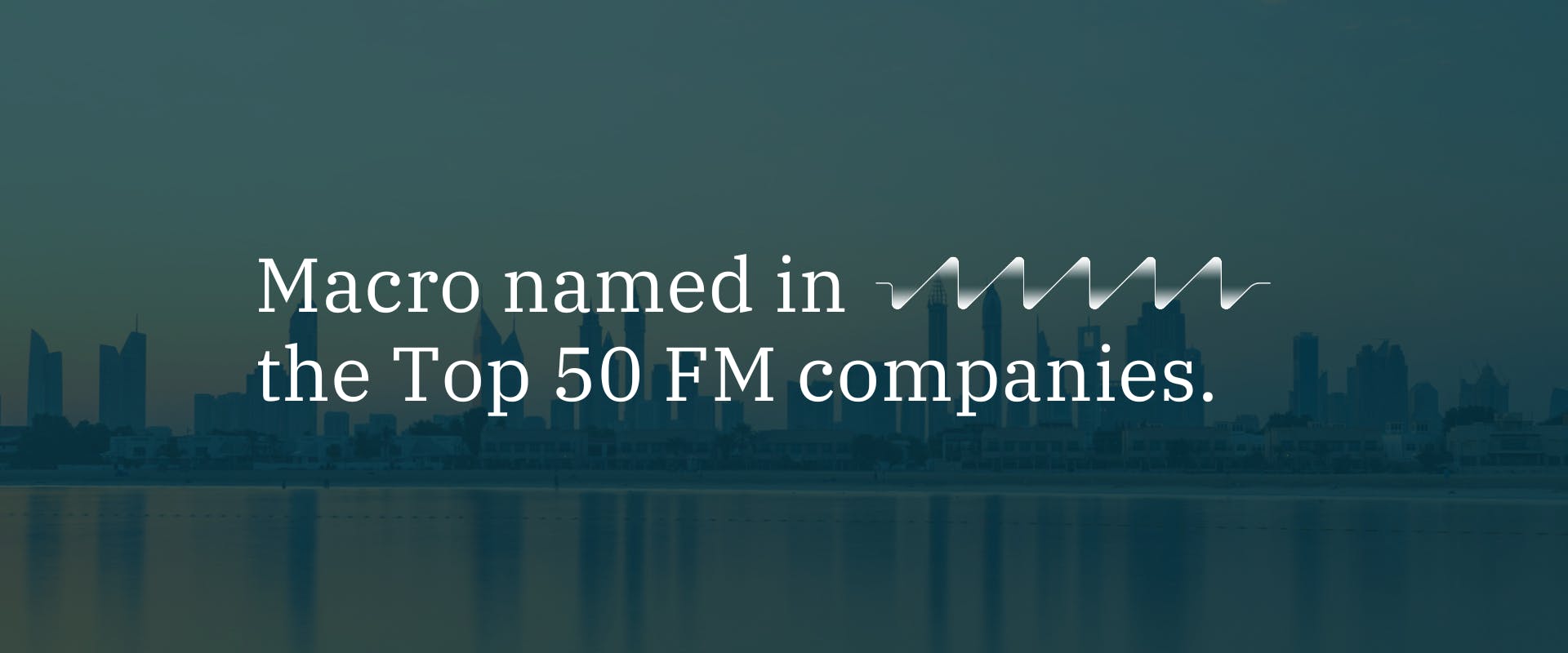 image of dubai skyline with navy filter and white text