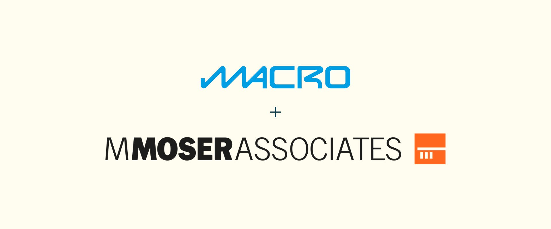 macro and m moser logos on cream background