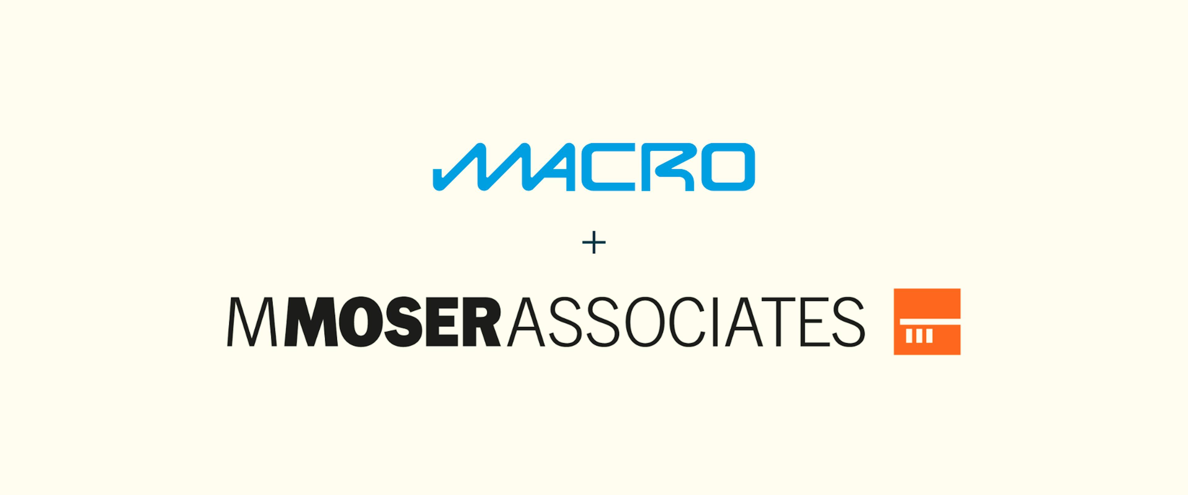 macro and m moser logos on cream background