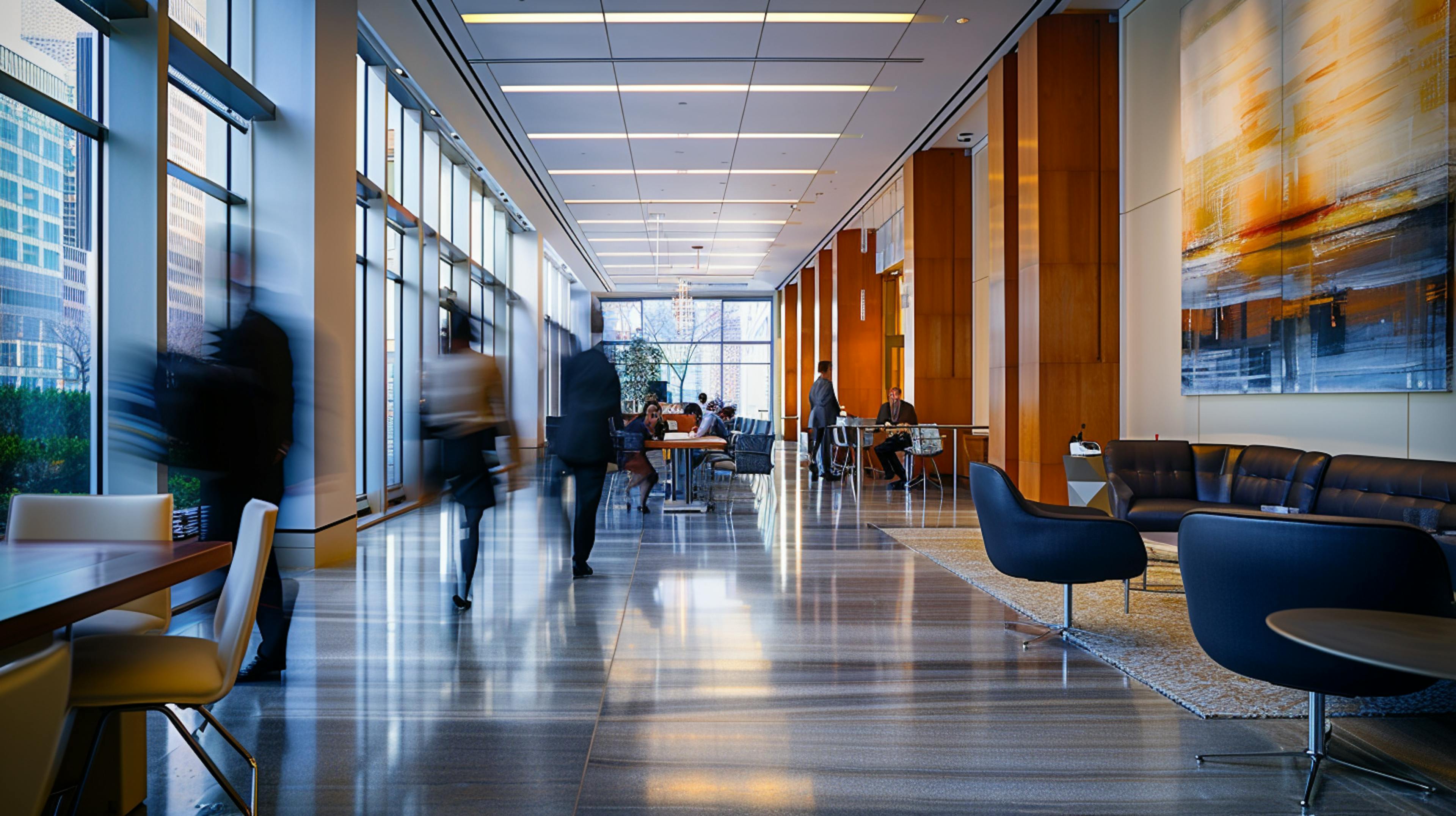 Busy office environment 