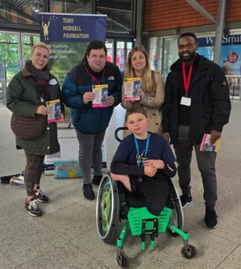 Macro team out to support the THF fundraiser where Tony Hudgell himself (pictured) climbed the O2 in London