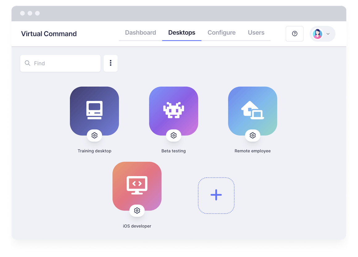 Virtual Command desktop launcher