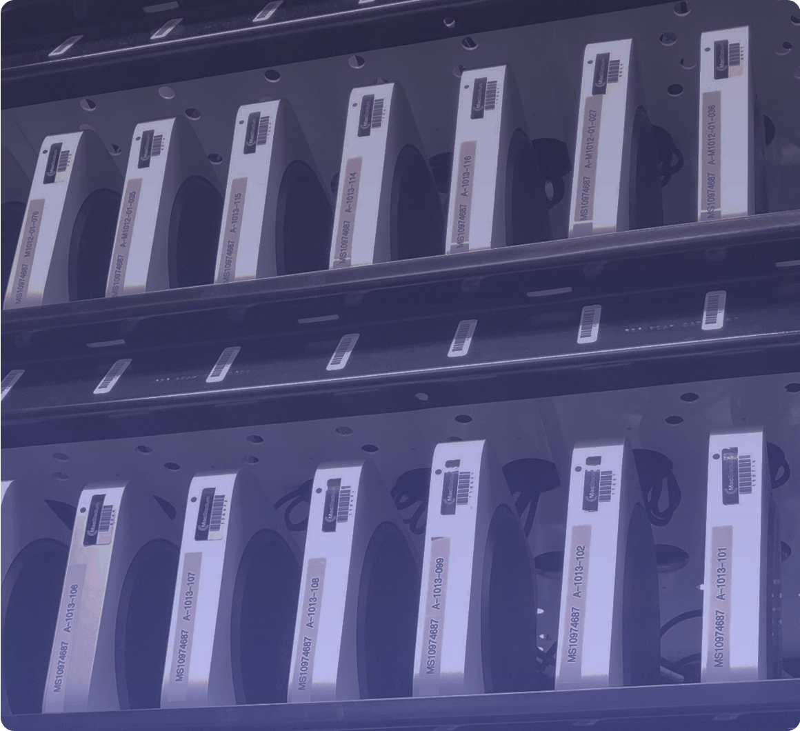 Row of Mac minis