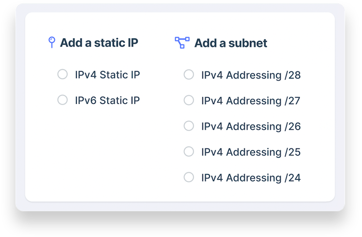 Add an IP dialog box