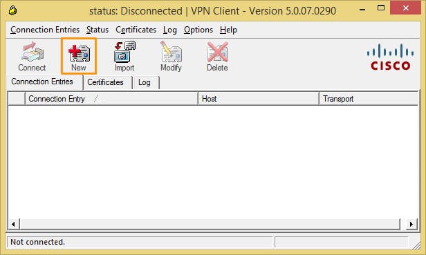 Windows_NEW VPN connection