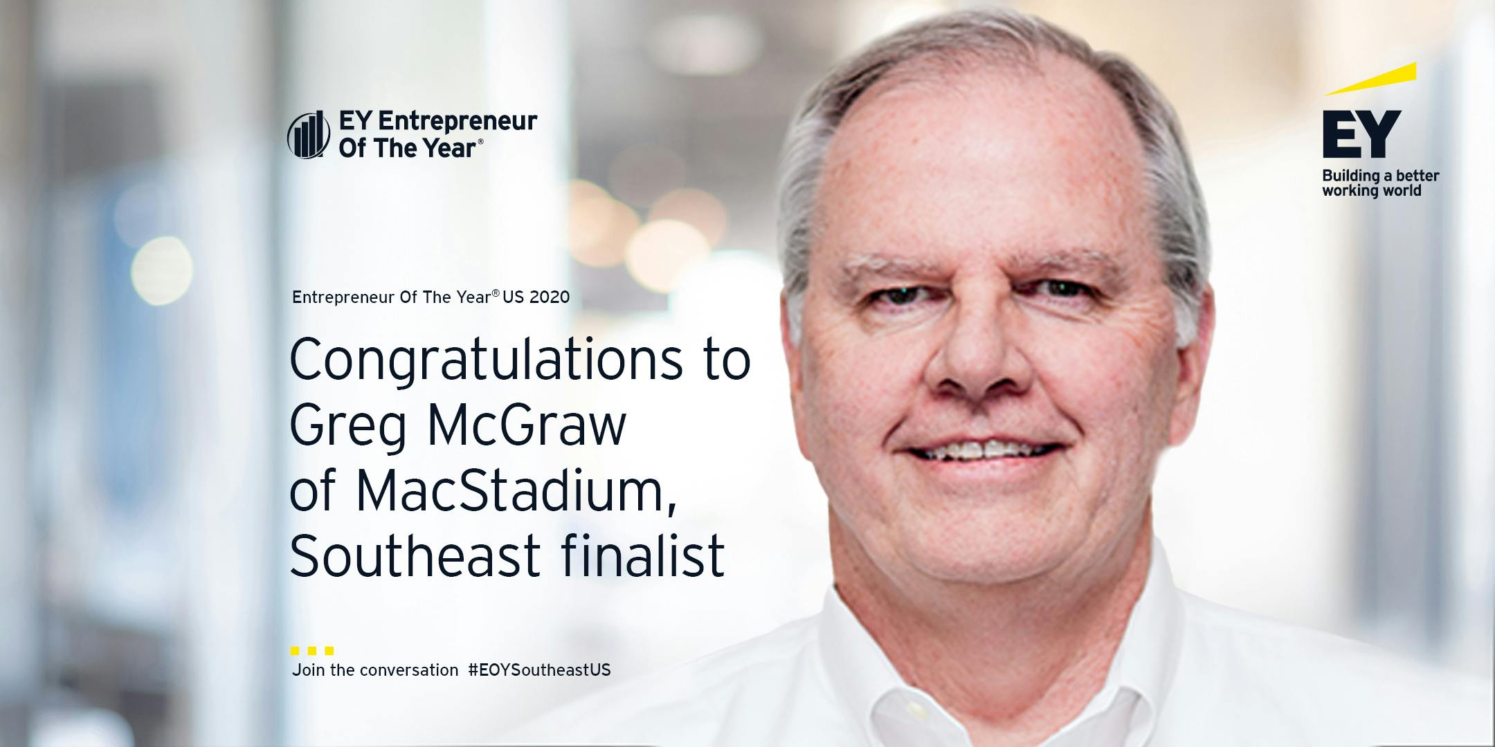 Congratulations to Greg McGraw of MacStadium, Southeast finalist