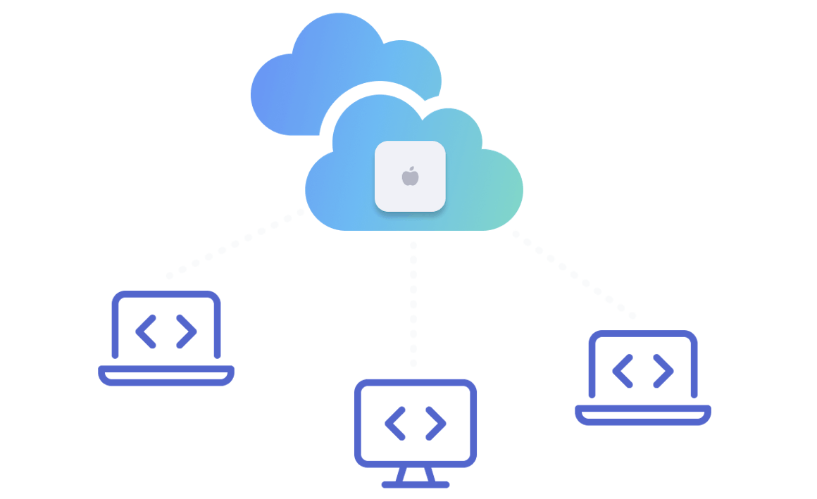 Distributed team illustration