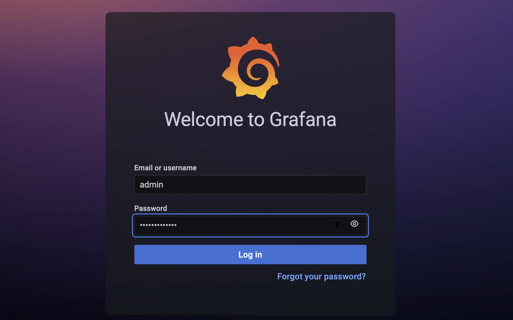 Grafana dashboard